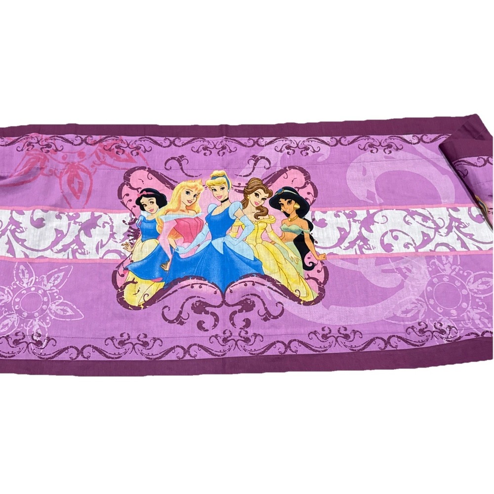Vintage Disney Princess Valance 83" Jasmine Snow White Belle Cinderella Purple